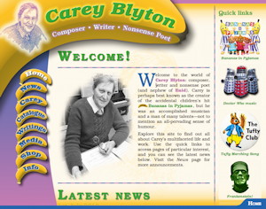 Carey Blyton new site screenshot